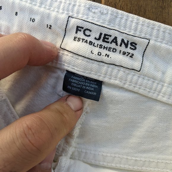 FC Jeans Women's Short Denim White - Picture 4 of 5